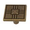 Gliderite Hardware 1-1/4 in. Antique Brass Square Cabinet Knob, 5PK 82929-AB-5 - alternate 1